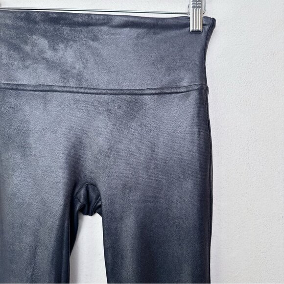 Spanx Womens Small Faux Leather High Rise Shapewear Legging In Black - Picture 5 of 14